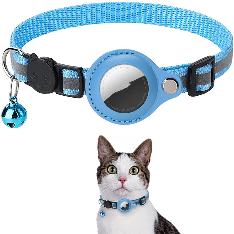 Reflektierendes Halsband mit wasserdichter AirTag-Halterung für Hunde und Katzen