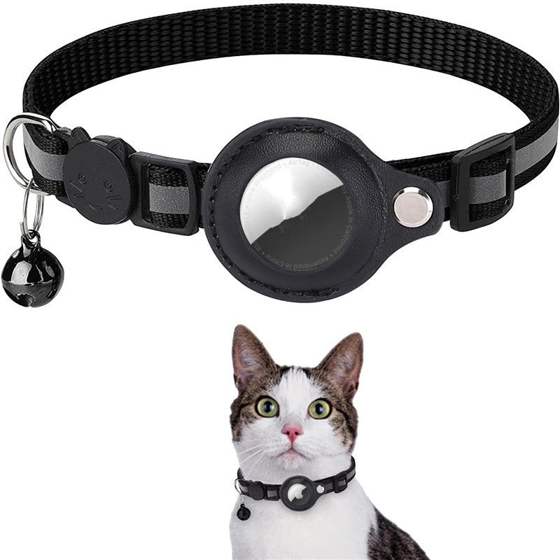 Reflektierendes Halsband mit wasserdichter AirTag-Halterung für Hunde und Katzen