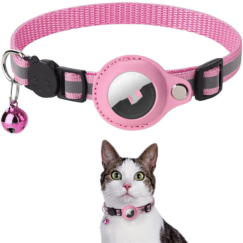 Reflektierendes Halsband mit wasserdichter AirTag-Halterung für Hunde und Katzen