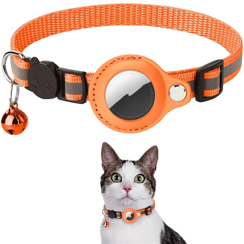 Reflektierendes Halsband mit wasserdichter AirTag-Halterung für Hunde und Katzen