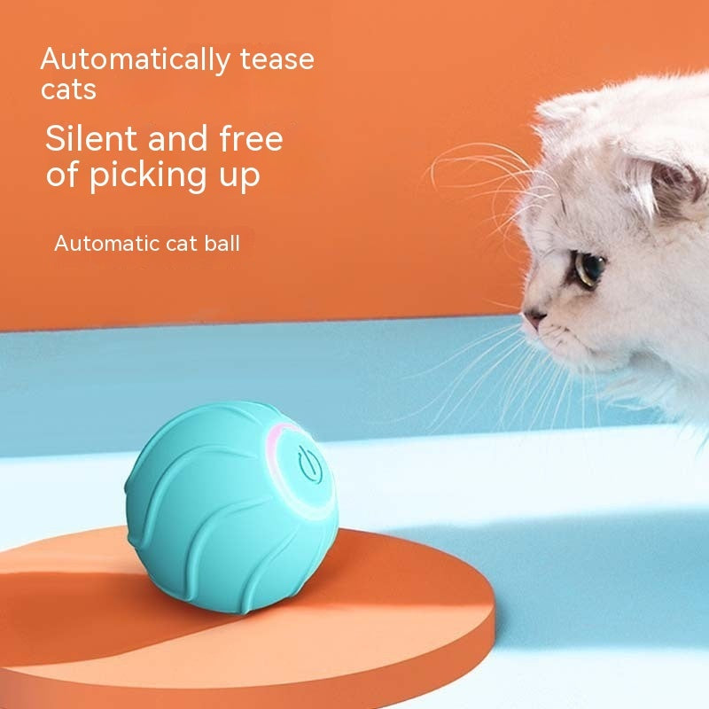 Interaktiver, selbstbewegender Katzenball – USB wiederaufladbar – Automatisch springendes & rollendes Katzenspielzeug für aktive Katzen und Kätzchen