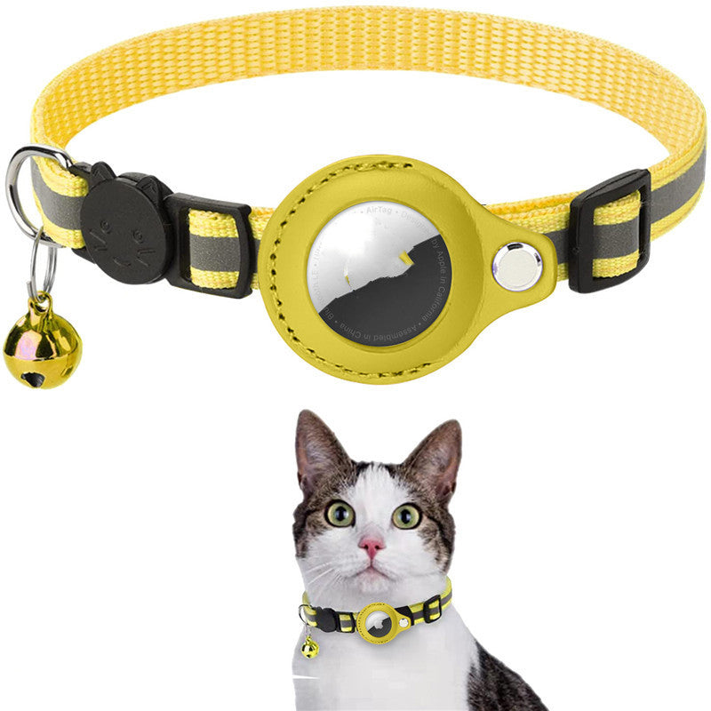 Reflektierendes Halsband mit wasserdichter AirTag-Halterung für Hunde und Katzen