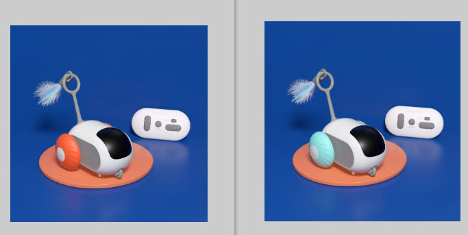 Interaktives Katzenauto mit Fernbedienung – USB wiederaufladbar – automatisch fahrendes Jagdspielzeug für aktive Katzen