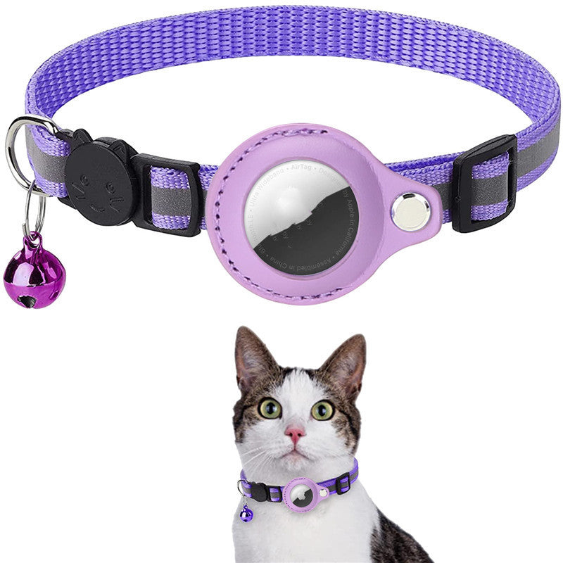 Reflektierendes Halsband mit wasserdichter AirTag-Halterung für Hunde und Katzen